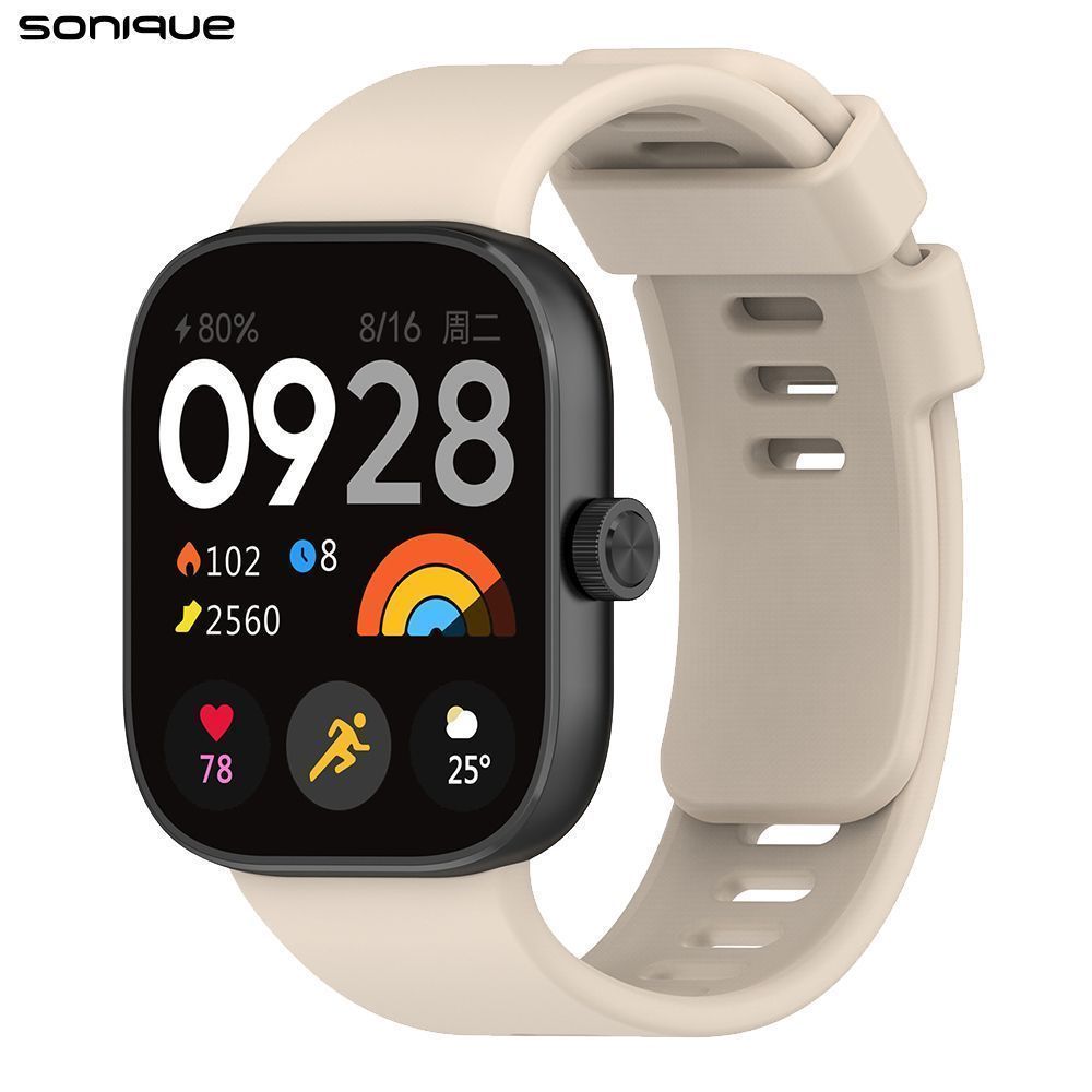 Λουράκι Σιλικόνης Sonique Color για Xiaomi Redmi Watch 4 /5 /6 /6 Lite /6 Active /Smart Band 8 Pro /9 Pro /10 Pro Μπεζ