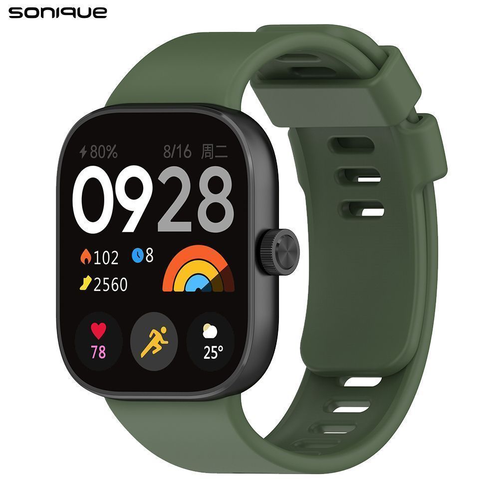 Λουράκι Σιλικόνης Sonique Color για Xiaomi Redmi Watch 4 /5 /6 /6 Lite /6 Active /Smart Band 8 Pro /9 Pro /10 Pro Πράσινο Σκούρο