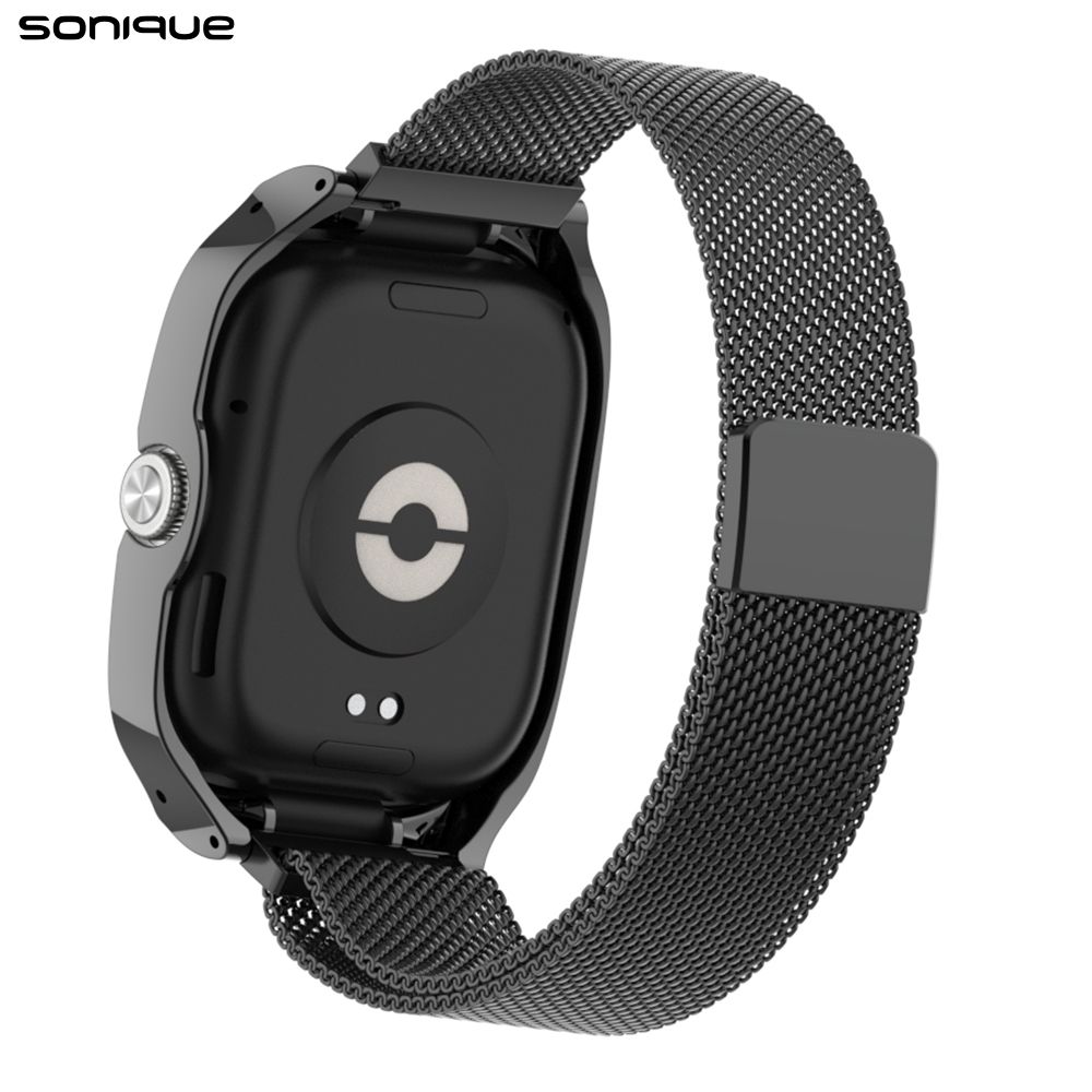 Λουράκι Stainless Steel Milanese Classic Sonique για Xiaomi Redmi Watch 4/5/6/6 Lite/6 Active/Smart Band 8 Pro/9 Pro/10 Pro Μαύρο