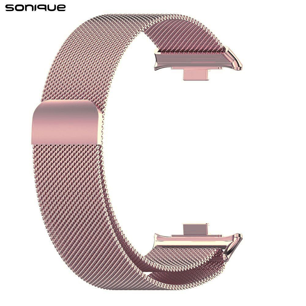 Λουράκι Stainless Steel Milanese Classic Sonique για Xiaomi Redmi Watch 4/5/6/6 Lite/6 Active/Smart Band 8 Pro/9 Pro/10 Pro Ροζ Χρυσό