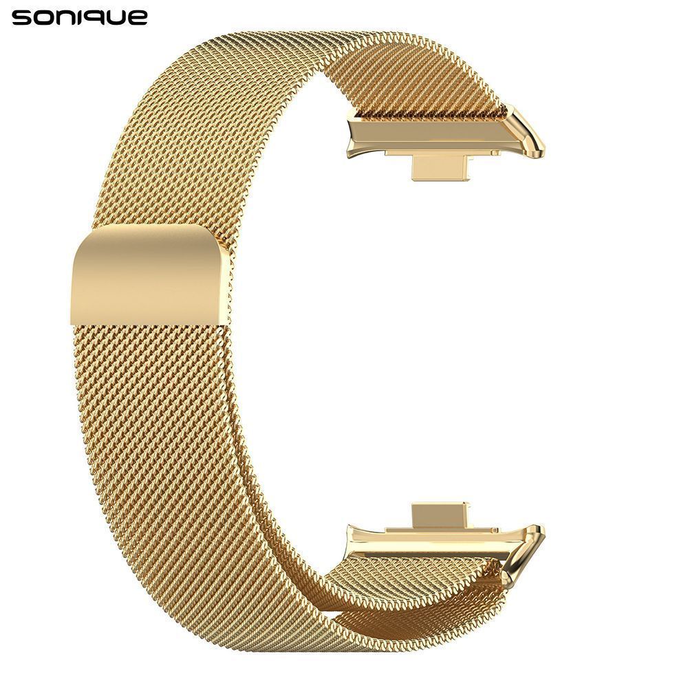 Λουράκι Stainless Steel Milanese Classic Sonique για Xiaomi Redmi Watch 4/5/6/6 Lite/6 Active/Smart Band 8 Pro/9 Pro/10 Pro Χρυσό