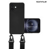 Θήκη Σιλικόνης με Strap CarryHang Sonique Apple iPhone 16 Μαύρο
