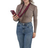 Θήκη Σιλικόνης με Strap CarryHang Sonique Apple iPhone 16 Μπορντό