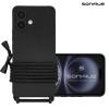 Θήκη Σιλικόνης με Κορδόνι CarryHang Sonique Apple iPhone 16 Μαύρο