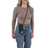 Θήκη Σιλικόνης με Κορδόνι CarryHang Sonique Apple iPhone 16 Pro Max Μαύρο