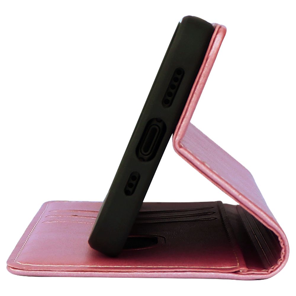 Θήκη Πορτοφόλι Vintage Magnet Wallet Sonique Realme C61 4G / Realme C63 4G / Realme Note 60X 4G Ροζ Χρυσό