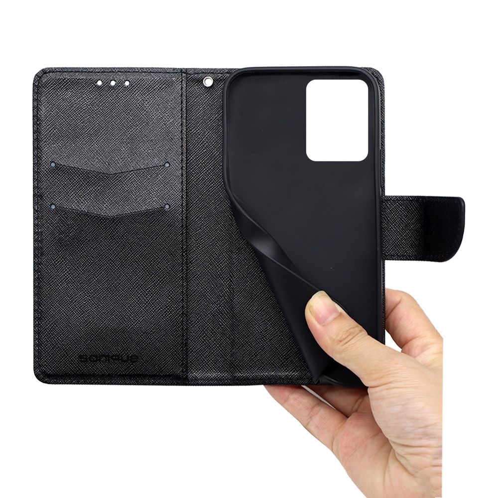 Θήκη Πορτοφόλι Sonique Trend Wallet Motorola Moto G14 4G / Moto G54 5G / Moto G54 5G Power Μαύρο