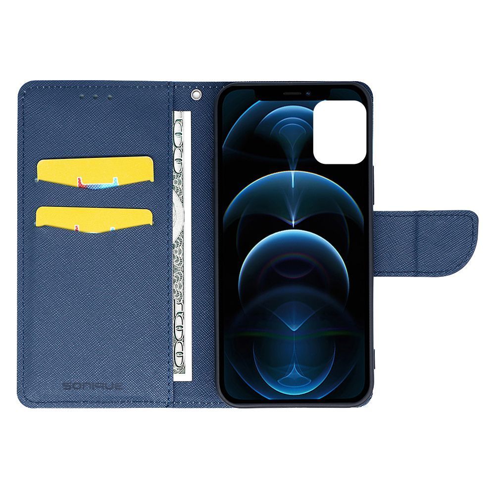 Θήκη Πορτοφόλι Sonique Trend Wallet Motorola Moto G14 4G / Moto G54 5G / Moto G54 5G Power Σιέλ / Σκούρο Μπλε