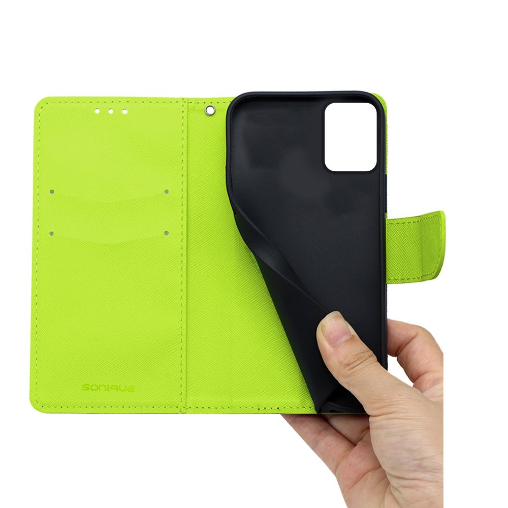 Θήκη Πορτοφόλι Sonique Trend Wallet Motorola Moto G14 4G / Moto G54 5G / Moto G54 5G Power Σκούρο Μπλε / Λαχανί