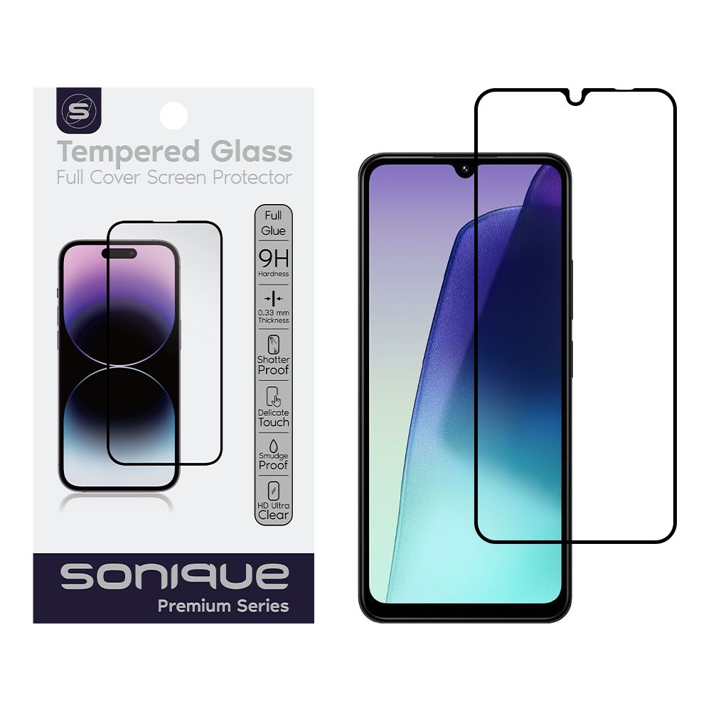 Hardy Glass Sonique Premium Series HD Full Cover 9H Xiaomi Redmi 14C 4G / Poco C75 4G / Redmi A4 5G / Redmi 17C 4G Μαύρο
