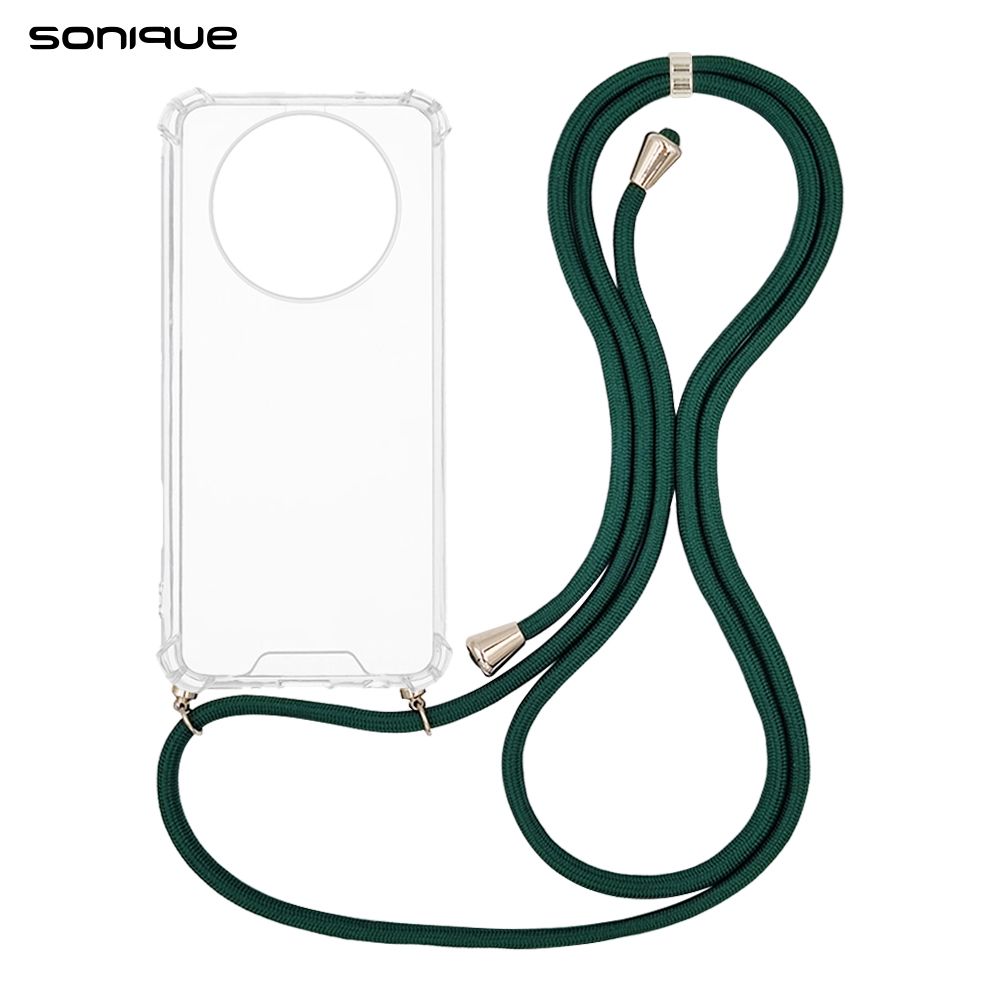 Θήκη Σιλικόνης με Κορδόνι Sonique Armor Clear Realme 12 5G / Realme 12x Πράσινο Σκούρο