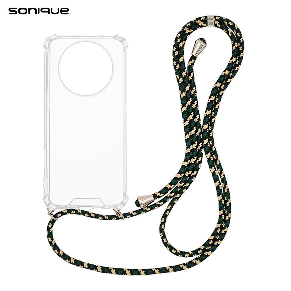 Θήκη Σιλικόνης με Κορδόνι Sonique Armor Clear Realme 12 5G / Realme 12x Rainbow Πράσινο