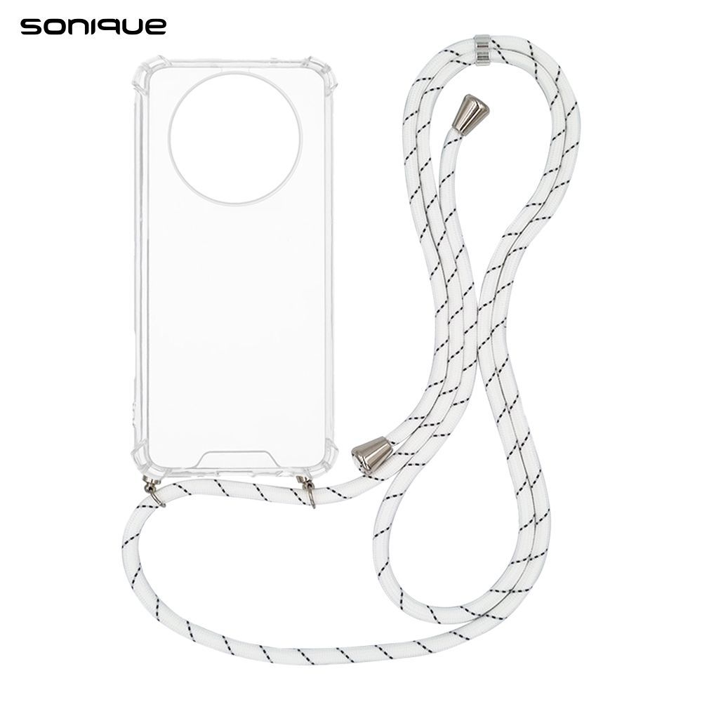 Θήκη Σιλικόνης με Κορδόνι Sonique Armor Clear Realme 12 5G / Realme 12x Rainbow Λευκό