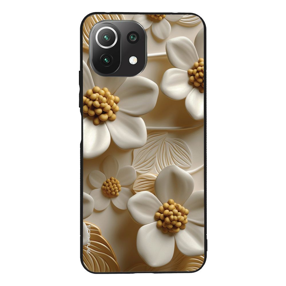 Θήκη Sonique 3D Flower Series για Xiaomi Mi 11 Lite 4G / Mi 11 Lite 5G Λευκό