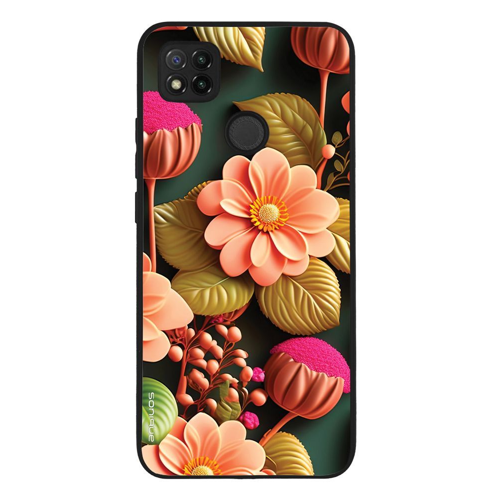 Θήκη Sonique 3D Flower Series για Xiaomi Redmi 9C / Redmi 10A Σομόν