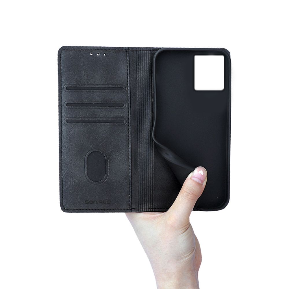 Θήκη Πορτοφόλι Vintage Magnet Wallet Sonique VIVO Y35 4G / VIVO Y22 / VIVO Y22S Μαύρο