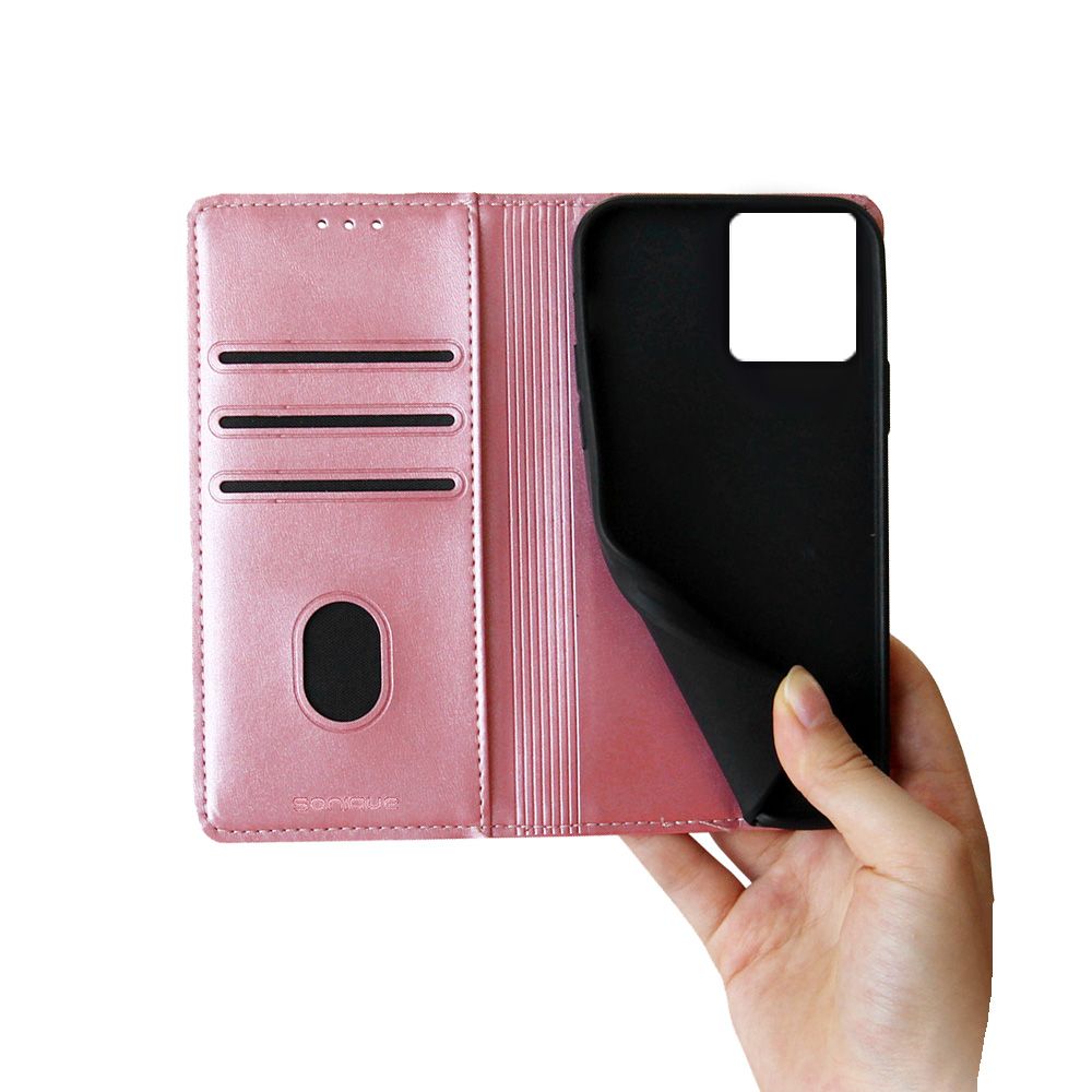 Θήκη Πορτοφόλι Vintage Magnet Wallet Sonique VIVO Y36 4G / VIVO Y36 5G / VIVO Y27 5G / VIVO Y27s Ροζ Χρυσό