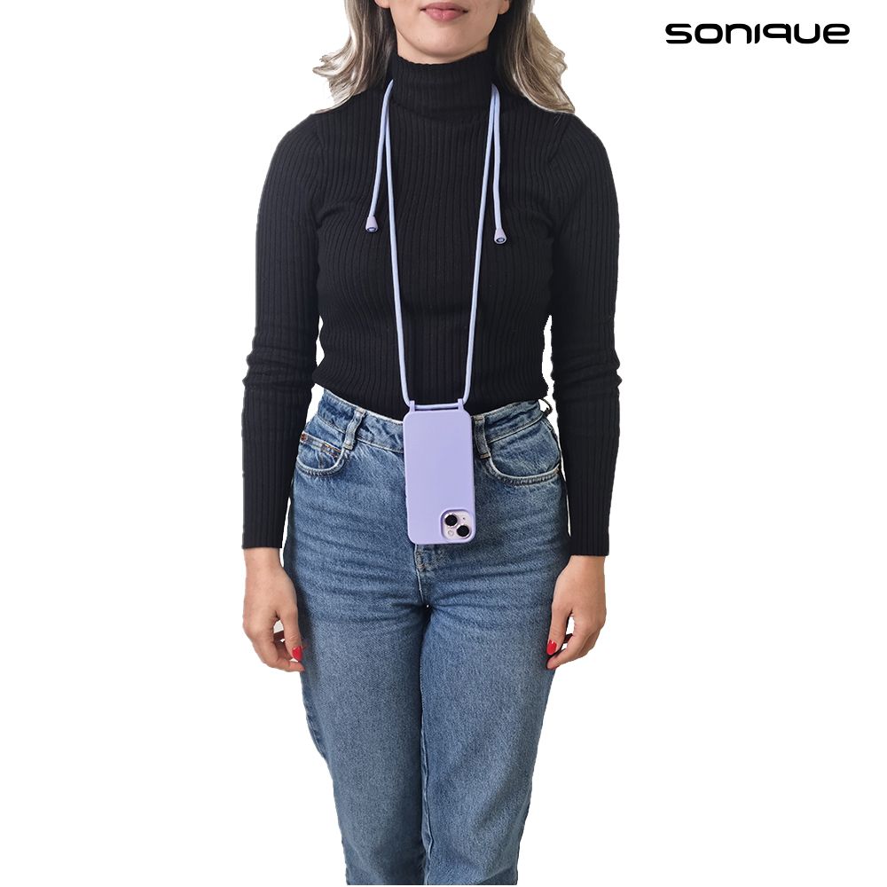 Θήκη Σιλικόνης με Κορδόνι CarryHang Sonique Xiaomi Redmi Note 14 5G Λιλά
