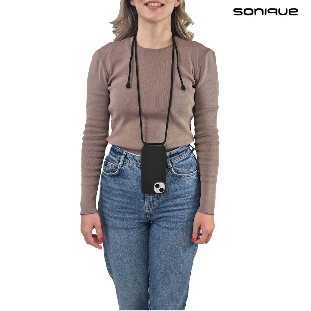 Θήκη Σιλικόνης με Κορδόνι CarryHang Sonique Xiaomi Redmi Note 14 5G Μαύρο