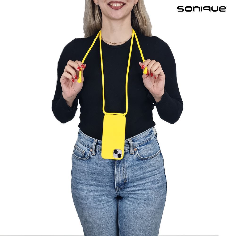 Θήκη Σιλικόνης με Κορδόνι CarryHang Sonique Xiaomi Redmi Note 14 Pro 5G / Redmi Note 14 Pro Plus 5G / Poco X7 5G Κίτρινο