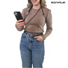Θήκη Σιλικόνης με Κορδόνι CarryHang Sonique Xiaomi Redmi Note 14 Pro 5G / Redmi Note 14 Pro Plus 5G / Poco X7 5G Μαύρο