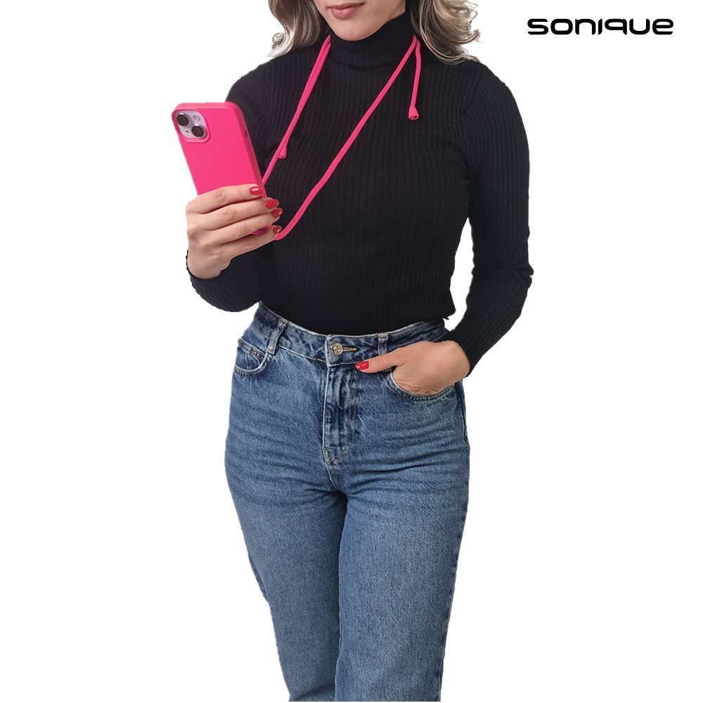 Θήκη Σιλικόνης με Κορδόνι CarryHang Sonique Xiaomi Redmi Note 14 Pro 5G / Redmi Note 14 Pro Plus 5G / Poco X7 5G Φούξια