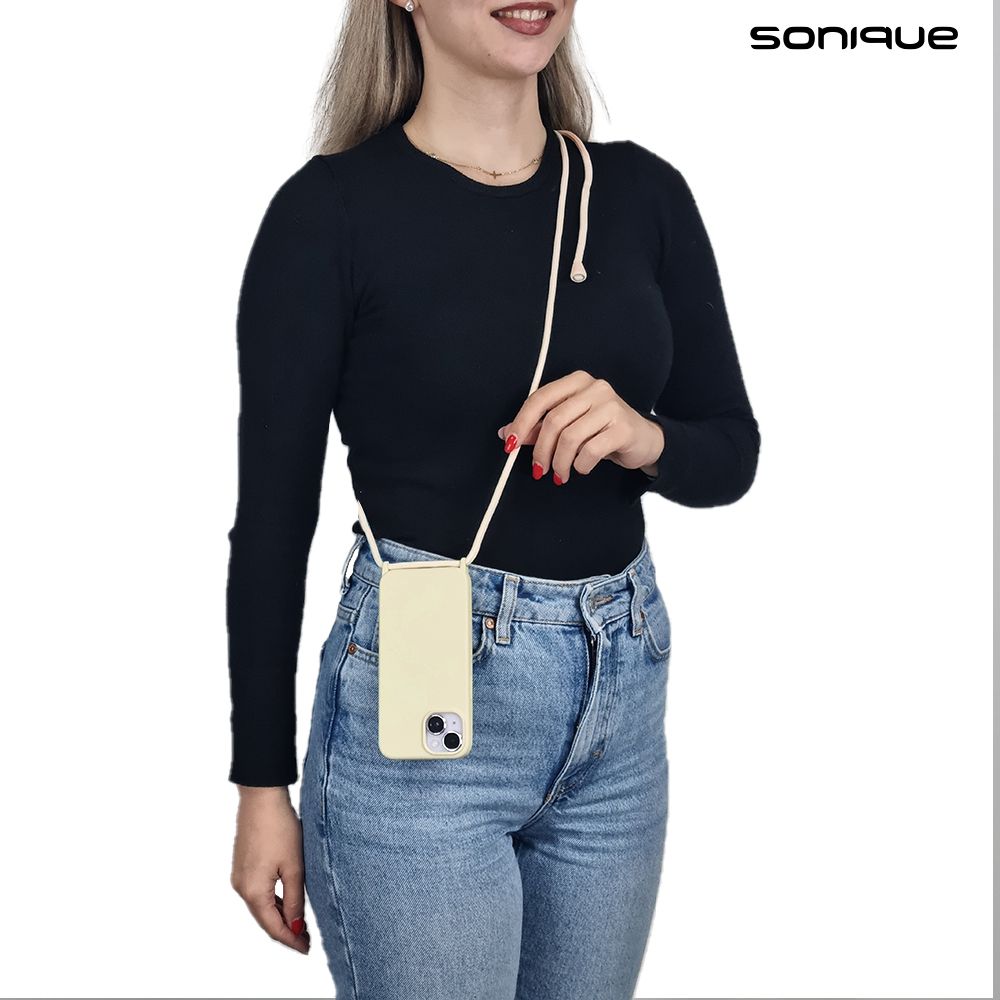 Θήκη Σιλικόνης με Κορδόνι CarryHang Sonique Xiaomi Xiaomi 14T Μπεζ