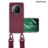 Θήκη Σιλικόνης με Strap CarryHang Sonique Xiaomi Redmi Note 14 Pro 5G / Redmi Note 14 Pro Plus 5G / Poco X7 5G Μπορντό