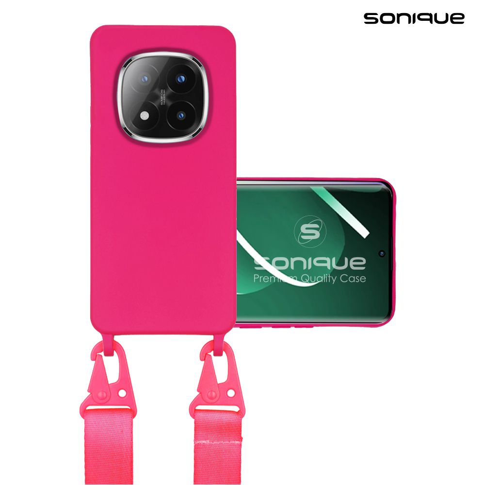 Θήκη Σιλικόνης με Strap CarryHang Sonique Xiaomi Redmi Note 14 Pro 5G / Redmi Note 14 Pro Plus 5G / Poco X7 5G Φούξια