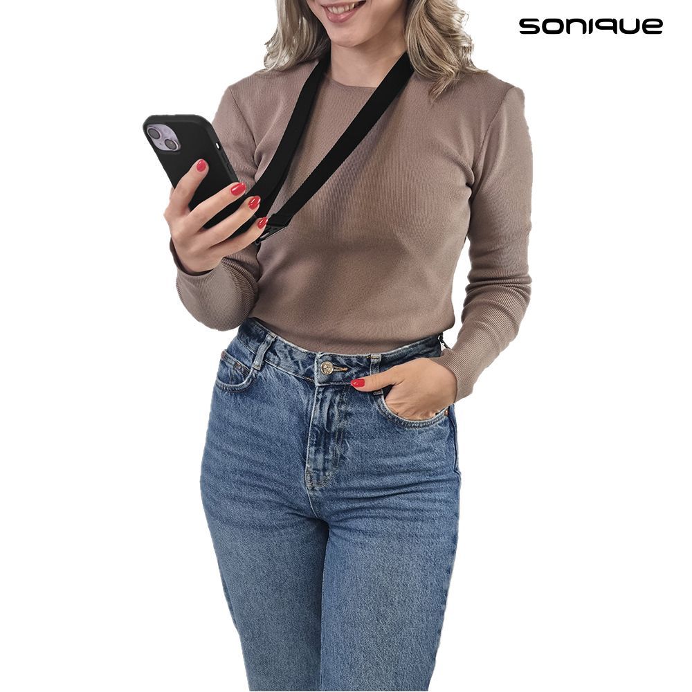 Θήκη Σιλικόνης με Strap CarryHang Sonique Xiaomi Redmi Note 14 5G Μαύρο