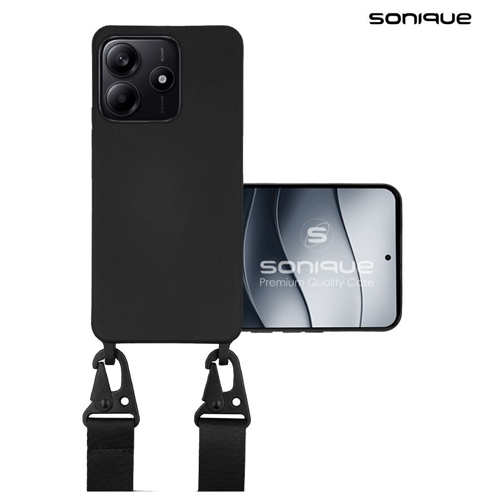Θήκη Σιλικόνης με Strap CarryHang Sonique Xiaomi Redmi Note 14 5G Μαύρο