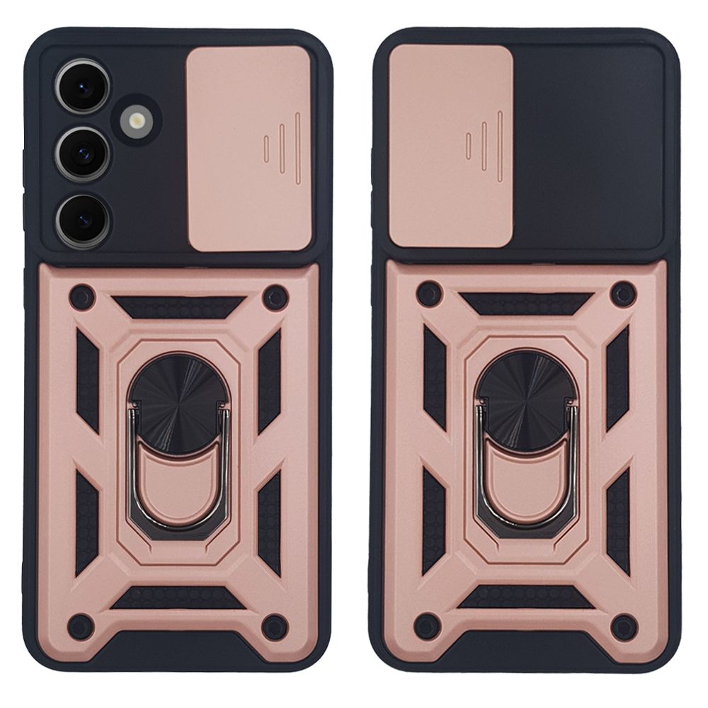 Θήκη Ring Armor CamPro Sonique για Samsung Galaxy S24 FE Ροζ Χρυσό