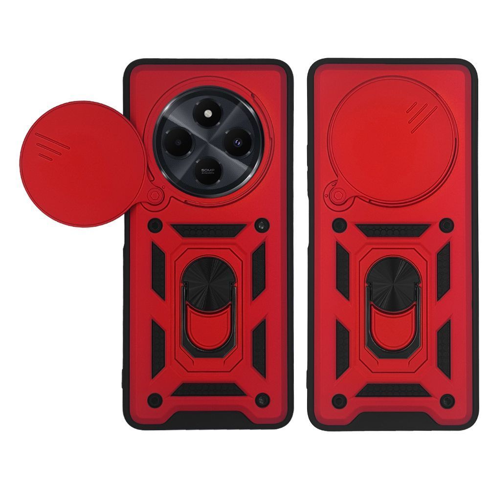 Θήκη Ring Armor CamPro Sonique για Xiaomi Redmi 14C 4G / Poco C75 4G / Redmi A4 5G Κόκκινο