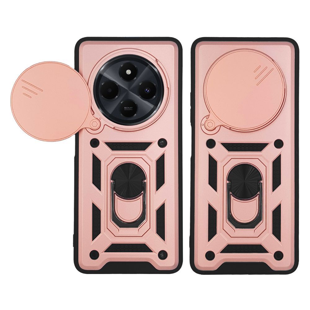 Θήκη Ring Armor CamPro Sonique για Xiaomi Redmi 14C 4G / Poco C75 4G / Redmi A4 5G Ροζ Χρυσό