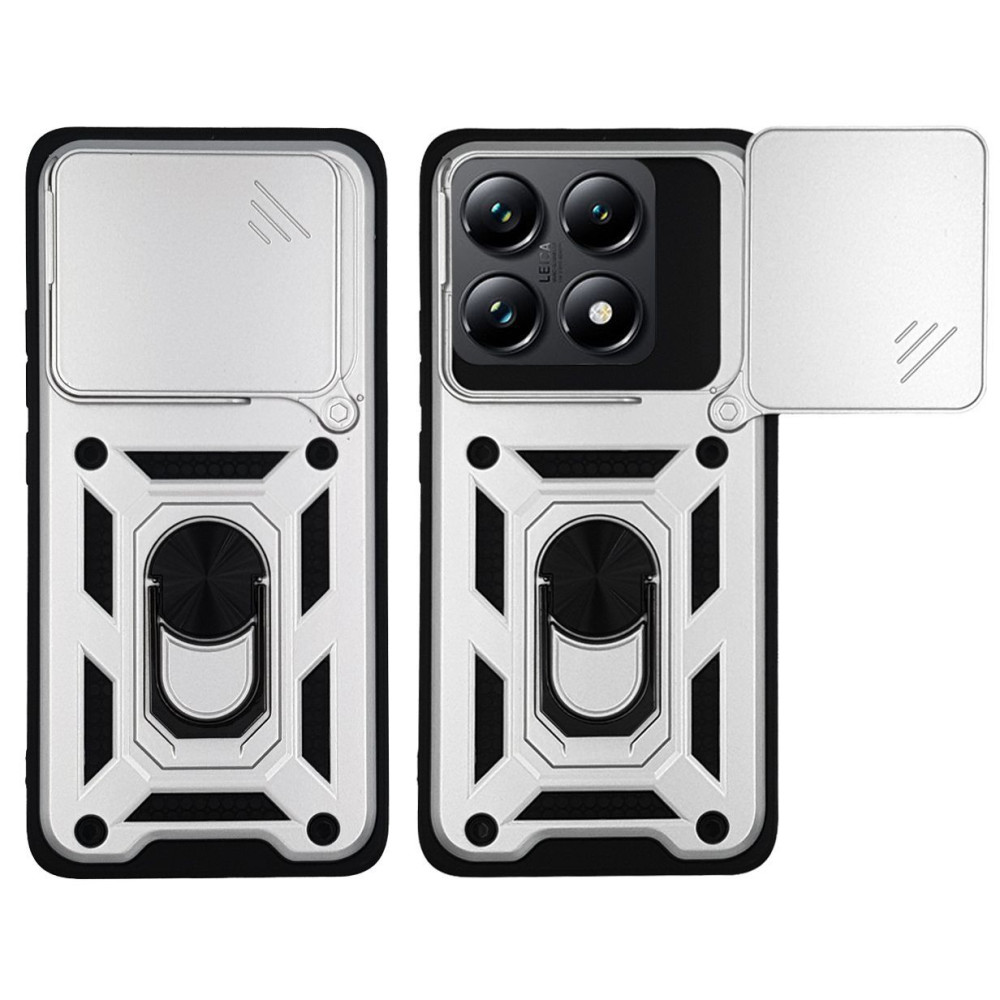 Θήκη Ring Armor CamPro Sonique για Xiaomi Xiaomi 14T Ασημί