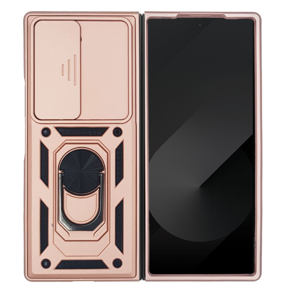 Θήκη Ring Armor CamPro Sonique για Samsung (Large Hole) Galaxy Z Fold 6 Ροζ Χρυσό