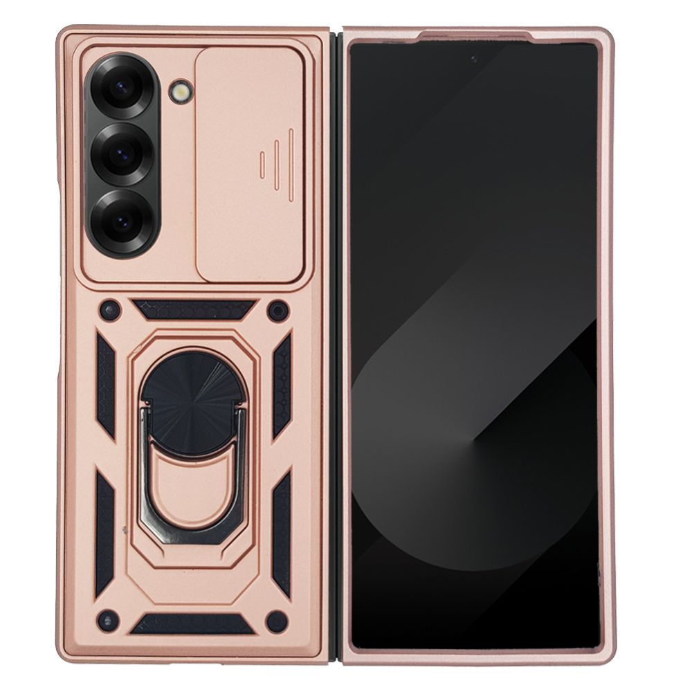 Θήκη Ring Armor CamPro Sonique για Samsung (Large Hole) Galaxy Z Fold 6 Ροζ Χρυσό