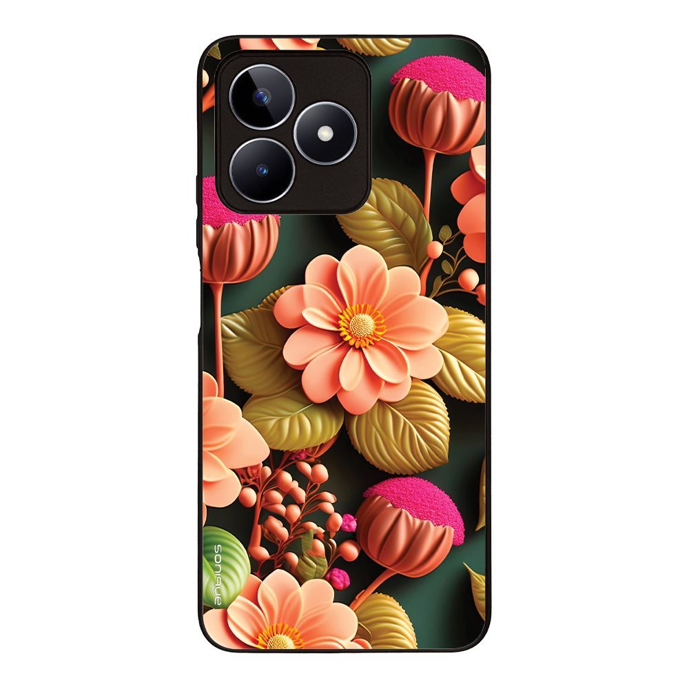 Θήκη Sonique 3D Flower Series για Realme C51 / Realme C53 / Realme Note 50 4G Σομόν