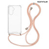 Θήκη Σιλικόνης με Κορδόνι Sonique Armor Clear Samsung Galaxy A56 5G Ροζ Σατινέ