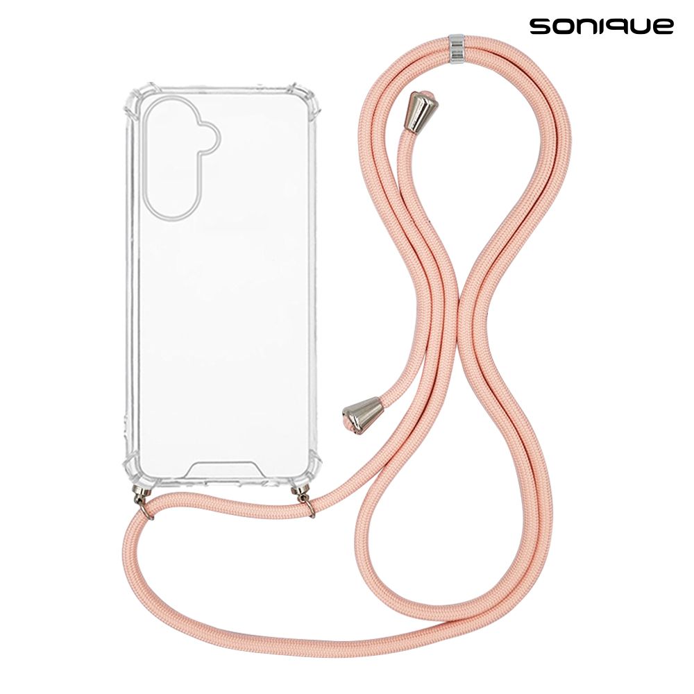 Θήκη Σιλικόνης με Κορδόνι Sonique Armor Clear Samsung Galaxy A56 5G Ροζ