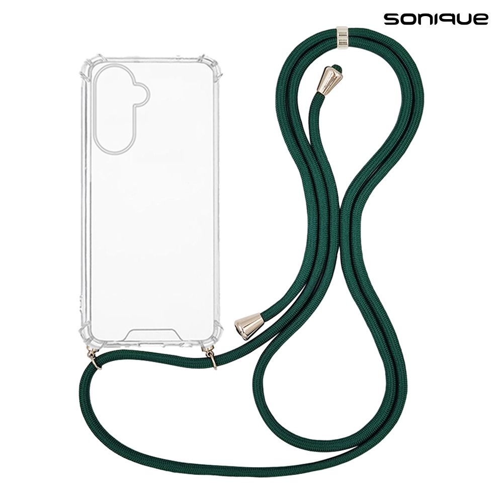 Θήκη Σιλικόνης με Κορδόνι Sonique Armor Clear Samsung Galaxy A56 5G Πράσινο Σκούρο