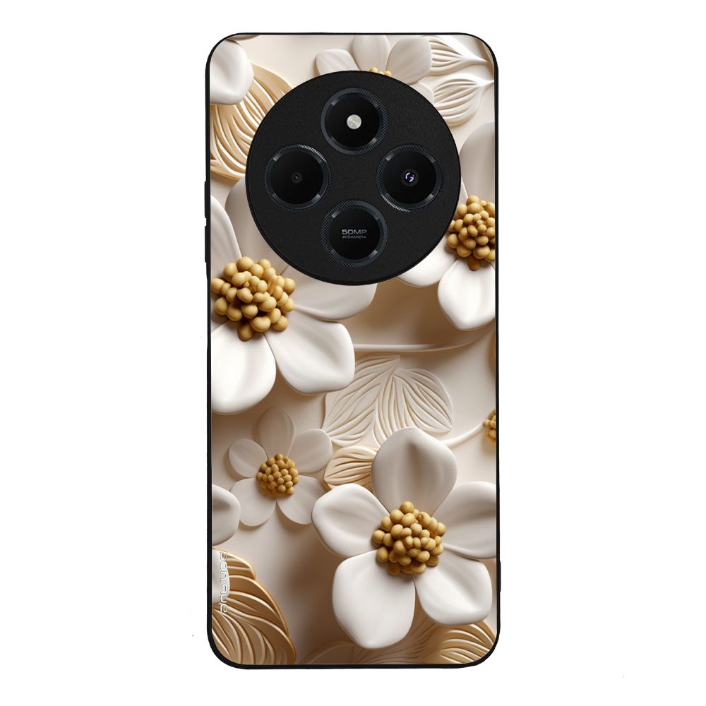 Θήκη Sonique 3D Flower Series για Xiaomi Redmi 14C 4G / Poco C75 4G / Redmi A4 5G / Redmi 17C 4G Λευκό