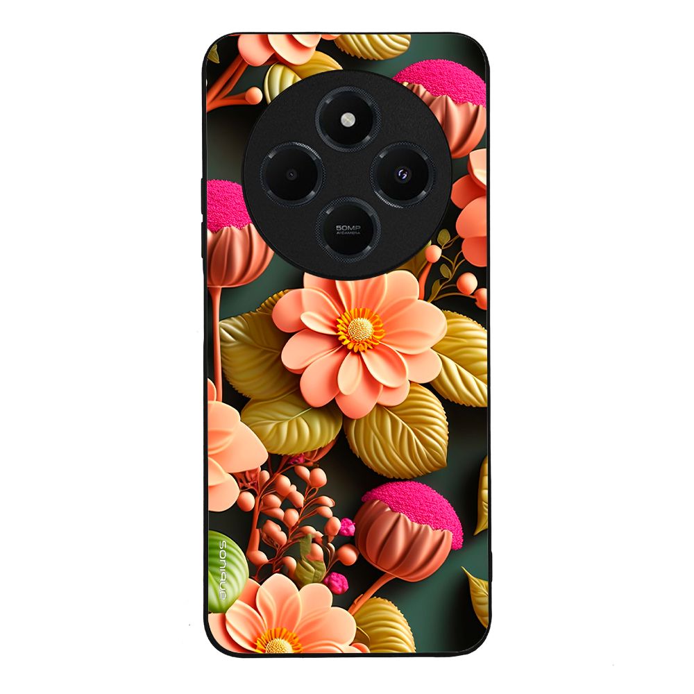 Θήκη Sonique 3D Flower Series για Xiaomi Redmi 14C 4G / Poco C75 4G / Redmi A4 5G / Redmi 17C 4G Σομόν