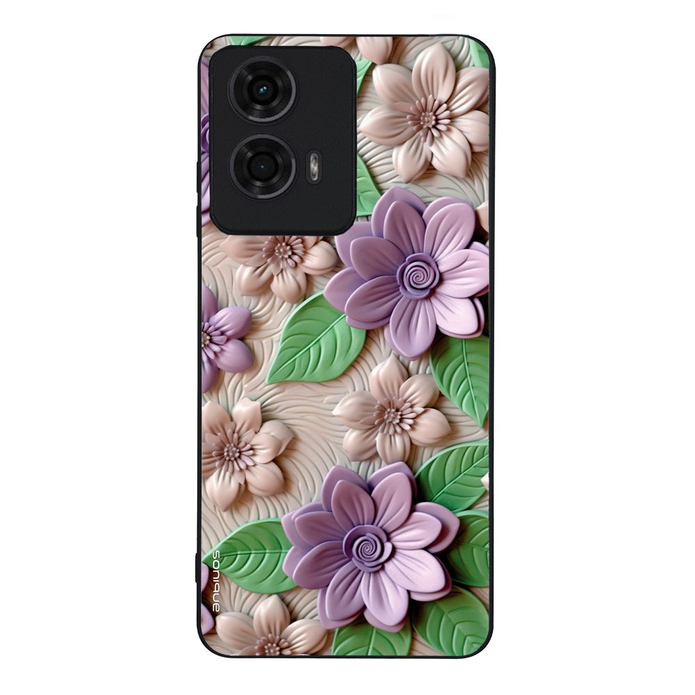 Θήκη Sonique 3D Flower Series για Motorola Moto G04 4G / Moto G04s 4G / Moto G24 4G / Moto G24 4G Power / Moto E14 4G Βιολετί