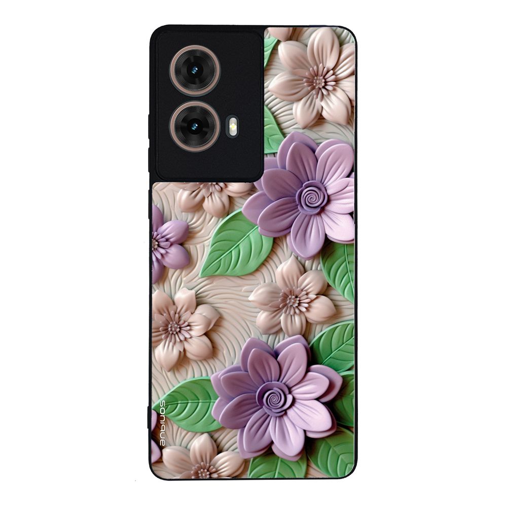 Θήκη Sonique 3D Flower Series για Motorola Moto G85 5G Βιολετί