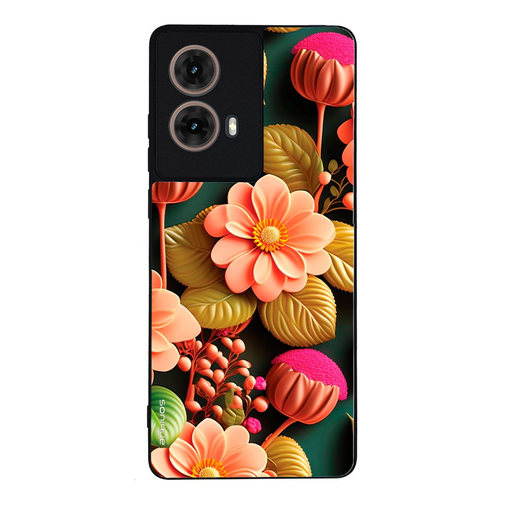 Θήκη Sonique 3D Flower Series για Motorola Moto G85 5G Σομόν