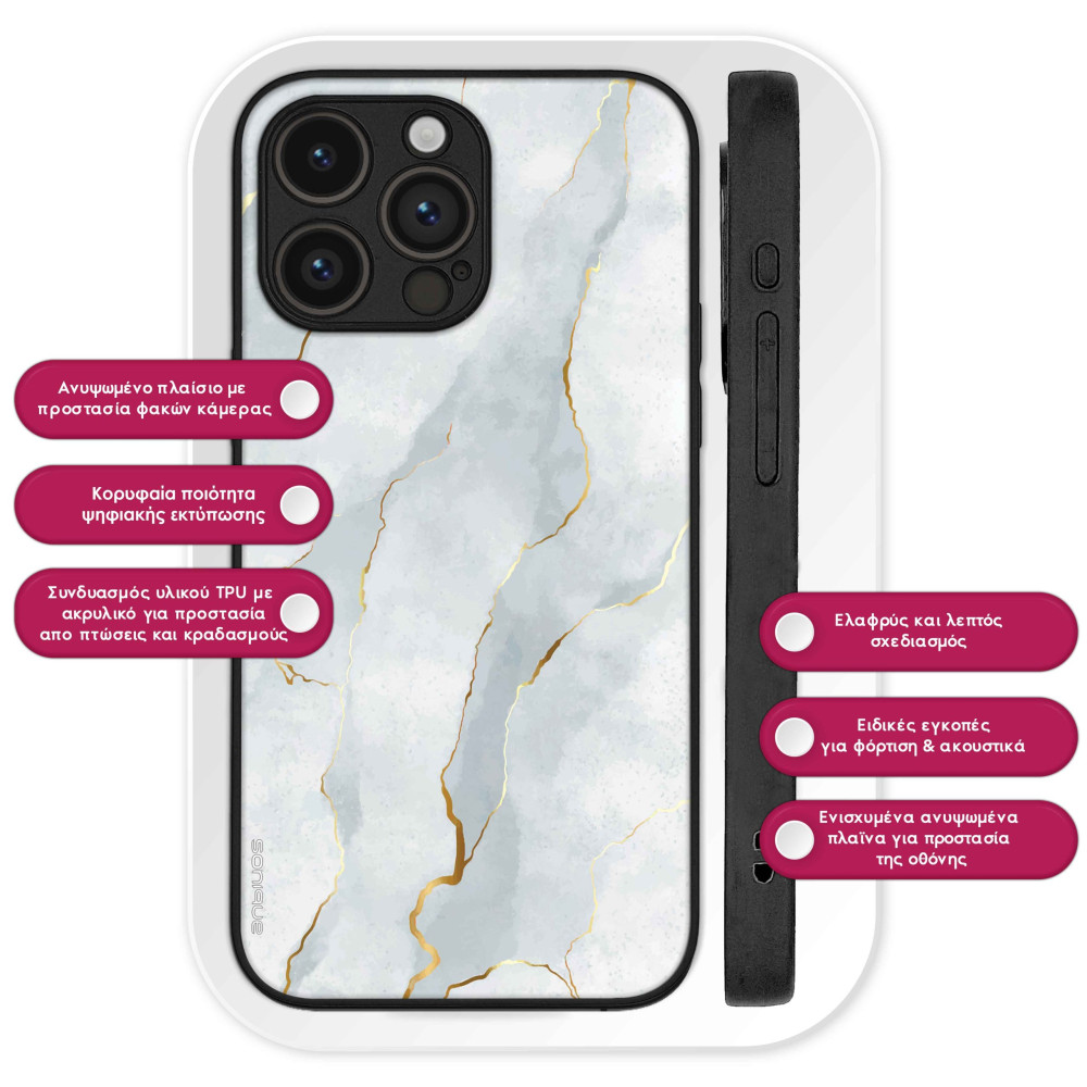 Θήκη Sonique Marble Series για Huawei Mate 20 Lite Λευκό 01