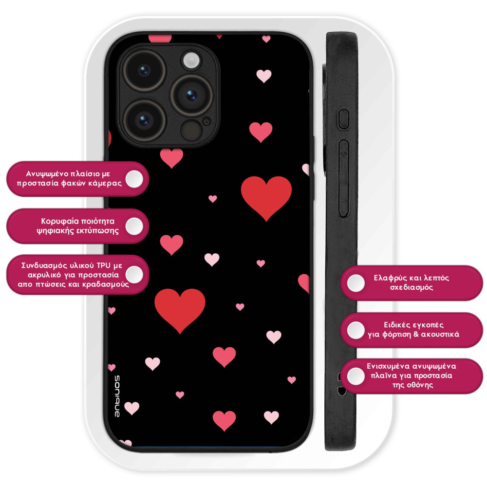 Θήκη Sonique Heart Series για Huawei Mate 20 Lite Μαύρο