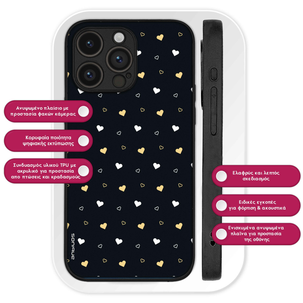 Θήκη Sonique Heart Series για Huawei Mate 20 Lite Μαύρο 01