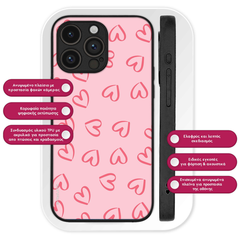Θήκη Sonique Heart Series για Huawei Mate 20 Lite Ροζ
